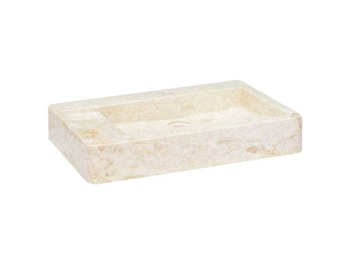 vidaXL Waschbecken Creme 58x39x10 cm Marmor