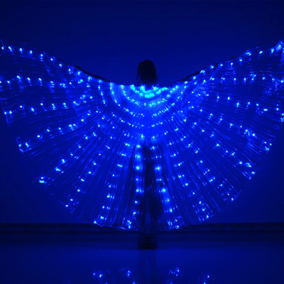 ForAllApparel LED Isis Wings Luminous Costume   Party & Festival Wear Blue M (115 149cm)