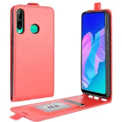 Flip Case Handyhülle für Huawei P40 Lite E Vertikal Schutzhülle Tasche Cover Rot Bumper Smartphone Kartensteckplatz-Kreditkarte-Geldscheine EC-Karte Bank-Karte