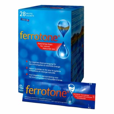 Nelsons GmbH FERROTONE natürliches Eisen Beutel 28X20 ml 17888343