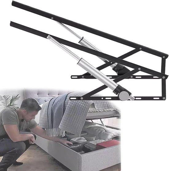 Bed Lift Mechanisme Zilver - Opberg Lift met 600 kg Draagvermogen - 110 cm