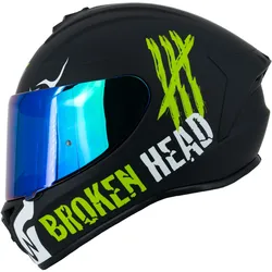 Broken Head Integralhelm Adrenalin Therapy 4X Schwarz-Weiß + Rot Verspiegeltes V... S (55-56 cm)