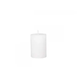 Chic Antique Macon rustikale Stumpenkerze, H10/D7 cm, weiß