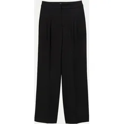 Wide-Leg Hose Schwarz XS