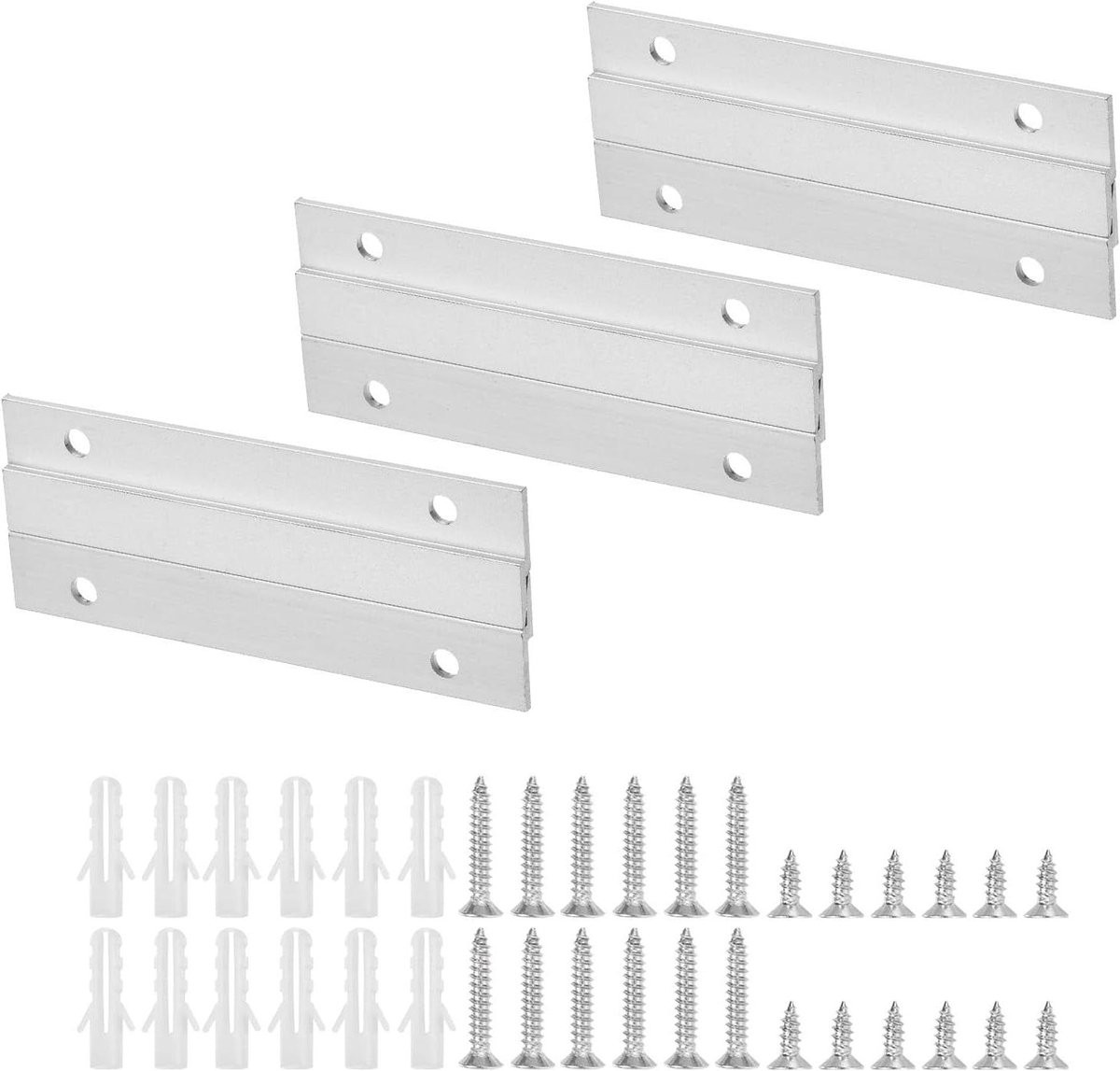 Franse Cleat Fotohangers Z-hangers Ophangset Zilver 100 x 40 mm