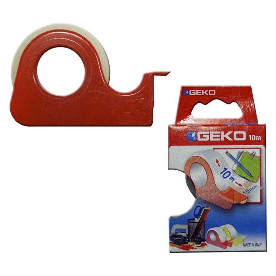 GEKO Transparent adhesive tape 10m with dispenser (49423657)