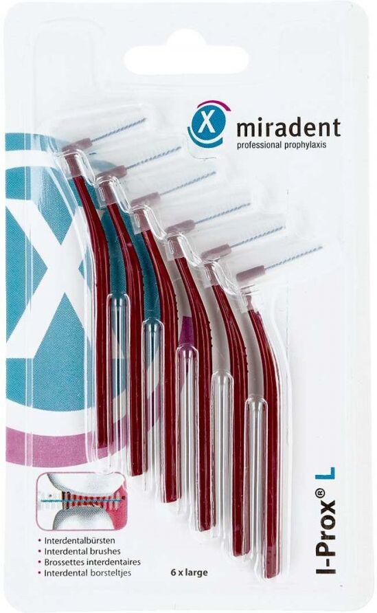 Miradent Interdentalbürste I-prox L 0,8 mm bordea.