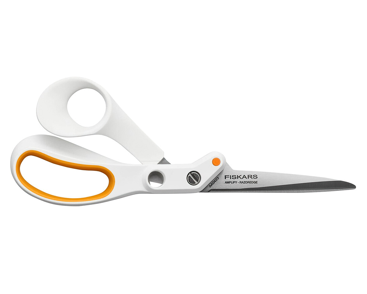 Fiskars Schneiderschaar Amplify RazorEdge, 21 cm, rechtsomdraaiend, voor dikke stoffen, leer en bekledingsmaterialen