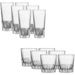 BARGLÄSER-SET Bergamo transparent 12-tlg.
