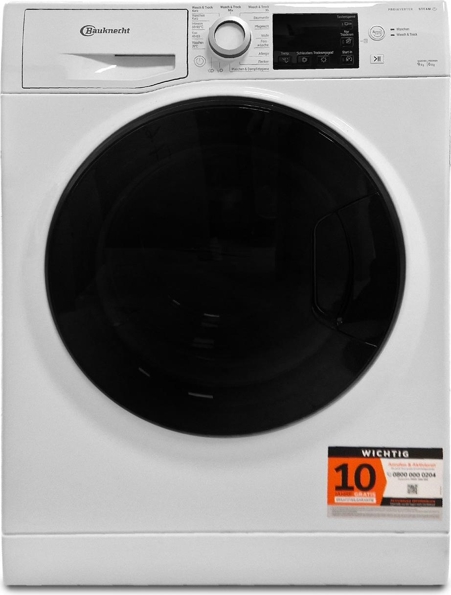 Bauknecht WATK Sense 97S 52 N, Frontlader, Freistehend, Weiß, Links, White, Schwarz, Transparent