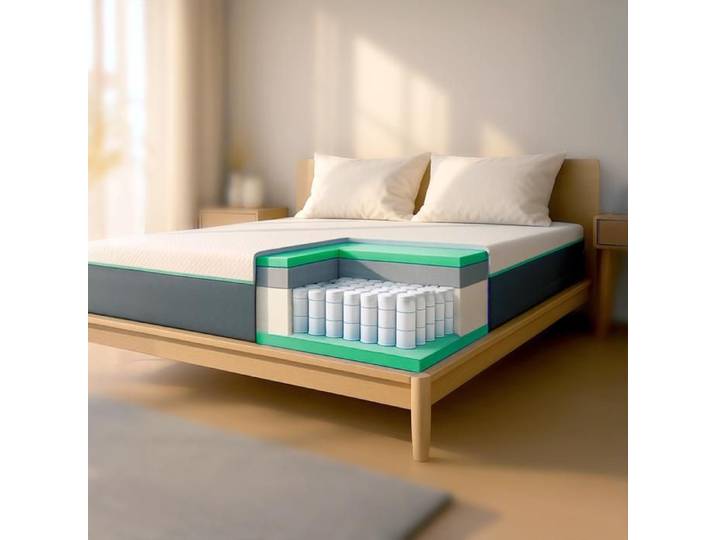 Matelas - THE WHITE STONE - White Stone - 180x200 cm - Mémoire de forme Breeze - Ressorts ensachés