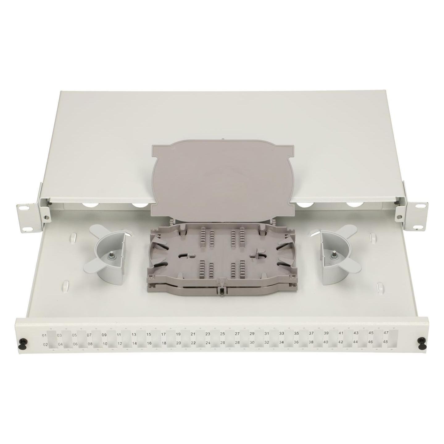 Extralink 48 Core Fiber Optic Patch Panel Gray Duplex Holes (EX.12196)