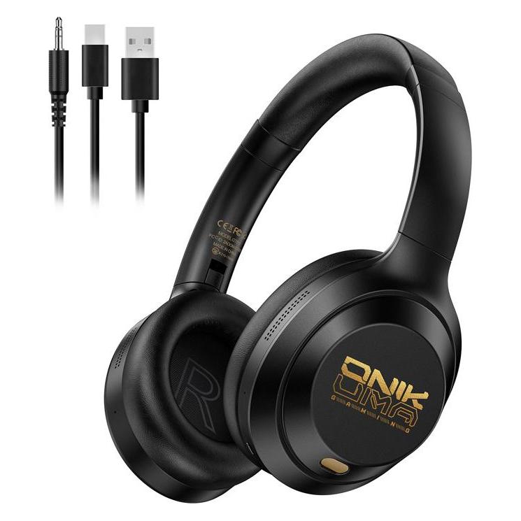 Onikuma GT811 gaming headphones (black) (Kabelgebunden, Kabellos) (GT811 Black)