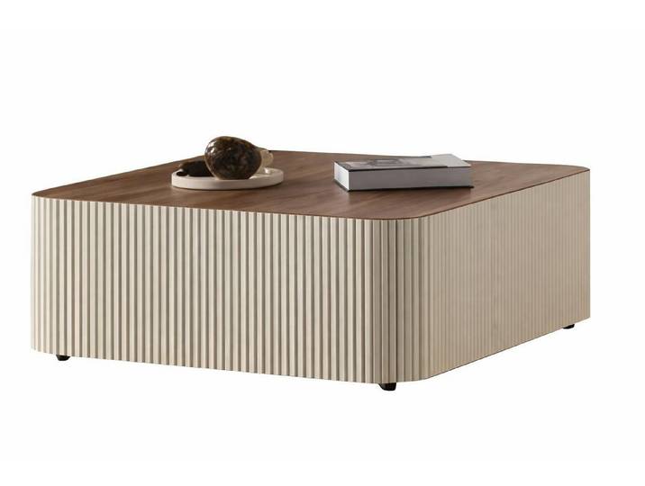 Xlmoebel Couchtisch Eleganter Tisch mit Ribbeldesign und stilvollen Akzenten, Made in Europa
