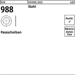 Paßscheibe DIN 988 63x 80x0,3 Stahl 250 Stück