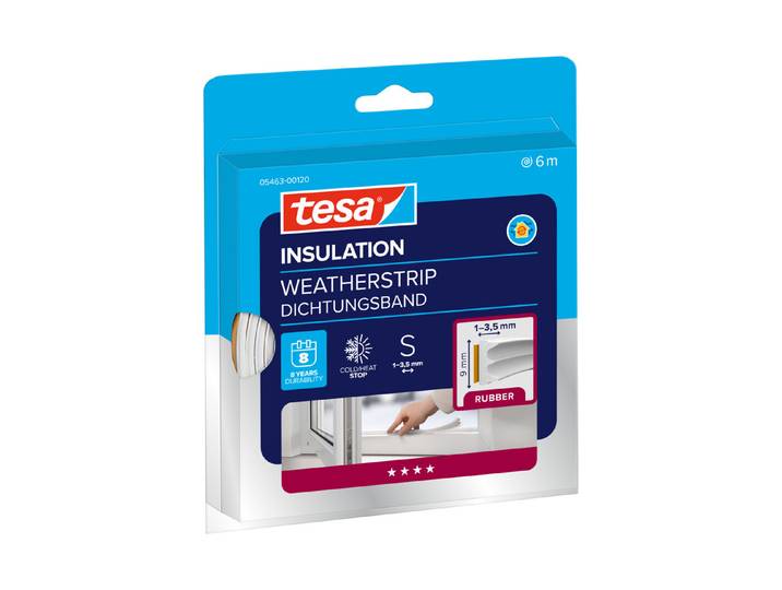 Tesa Tesamoll Gummidichtung E-Profil Weiss 6 m