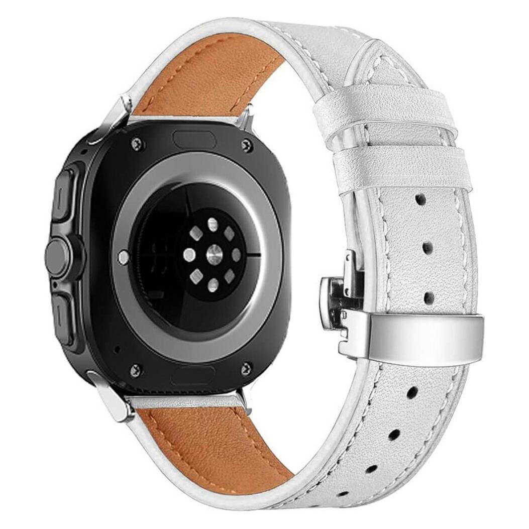 Cover-Discount Galaxy Watch Ultra (47mm) - Lederarmband Ersatz mit Butterfly Verschluss (Leder) (49064145)