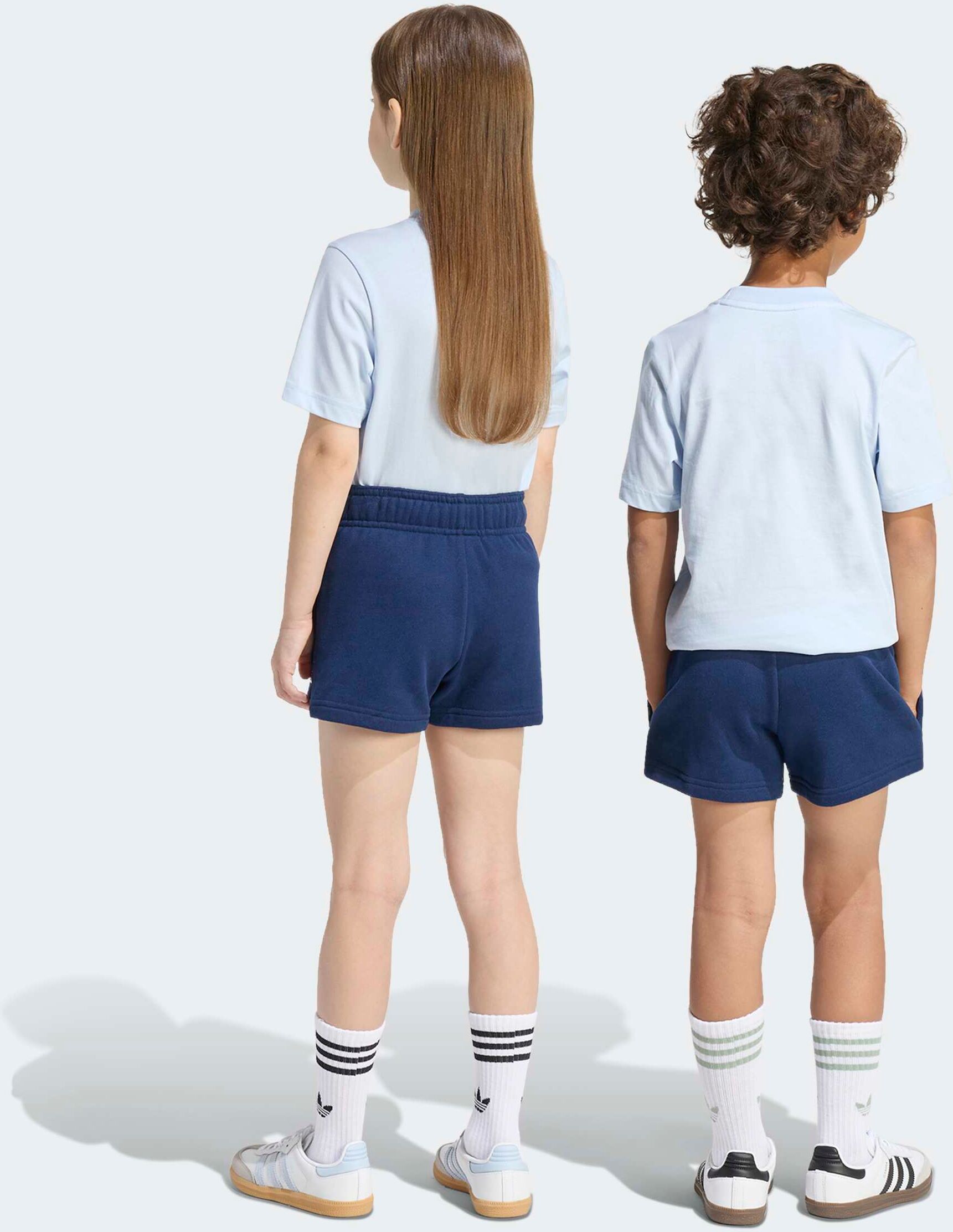 T-Shirt & Shorts ADIDAS ORIGINALS "TEE SET", Mädchen, Gr. 122, blau (crystal sky), Obermaterial: 100% Baumwolle, KOB Set-Artikel T-Shirt & Shorts crystal sky 122