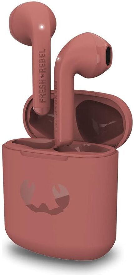 Fresh ’n Rebel Twins True Wireless Earbuds – 24 H Playtime, Touch Control, Voice Assistant – Safari Red, New