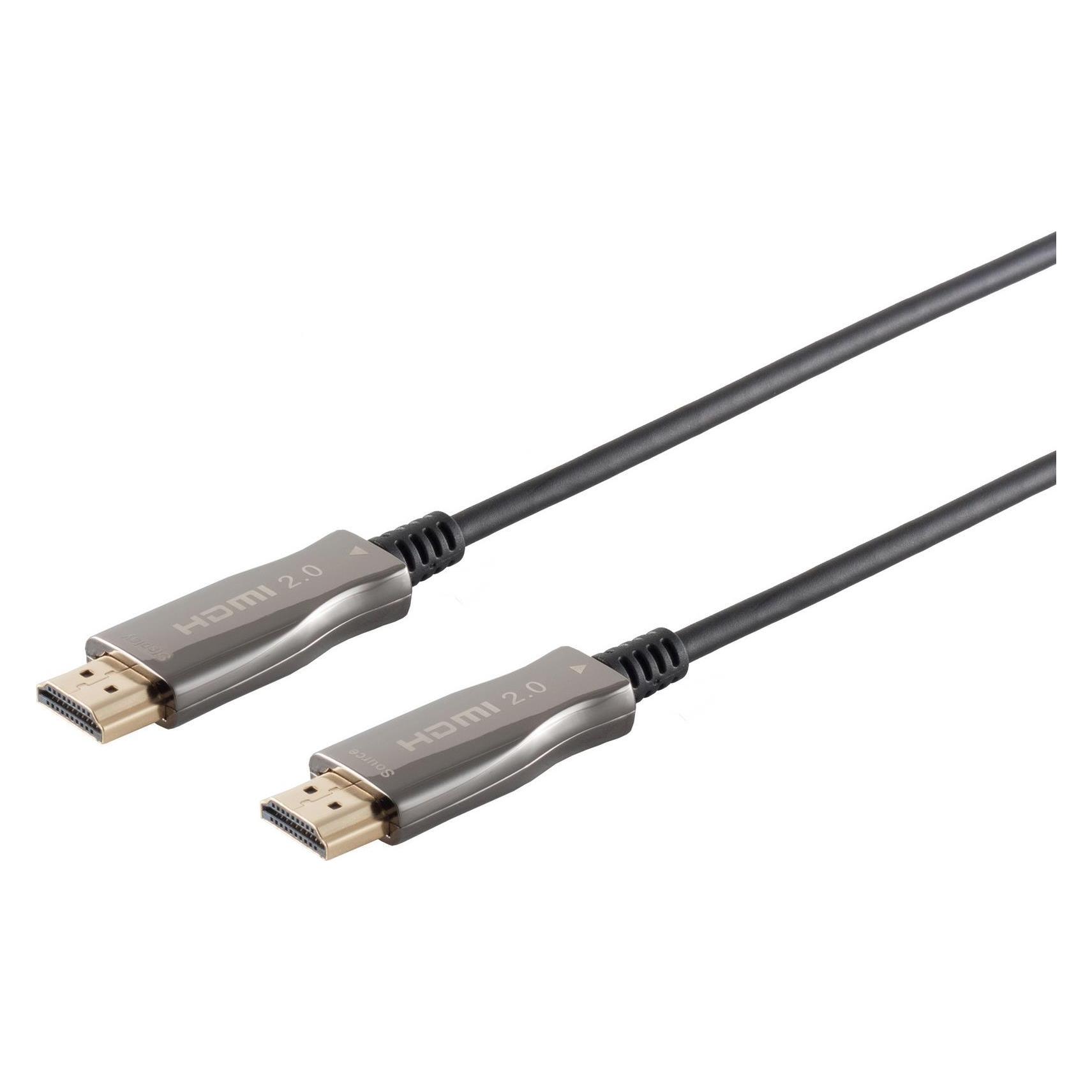 Shiverpeaks Optisches HDMI Kabel, 4K 60Hz, schwarz (40 m) (30-05495)