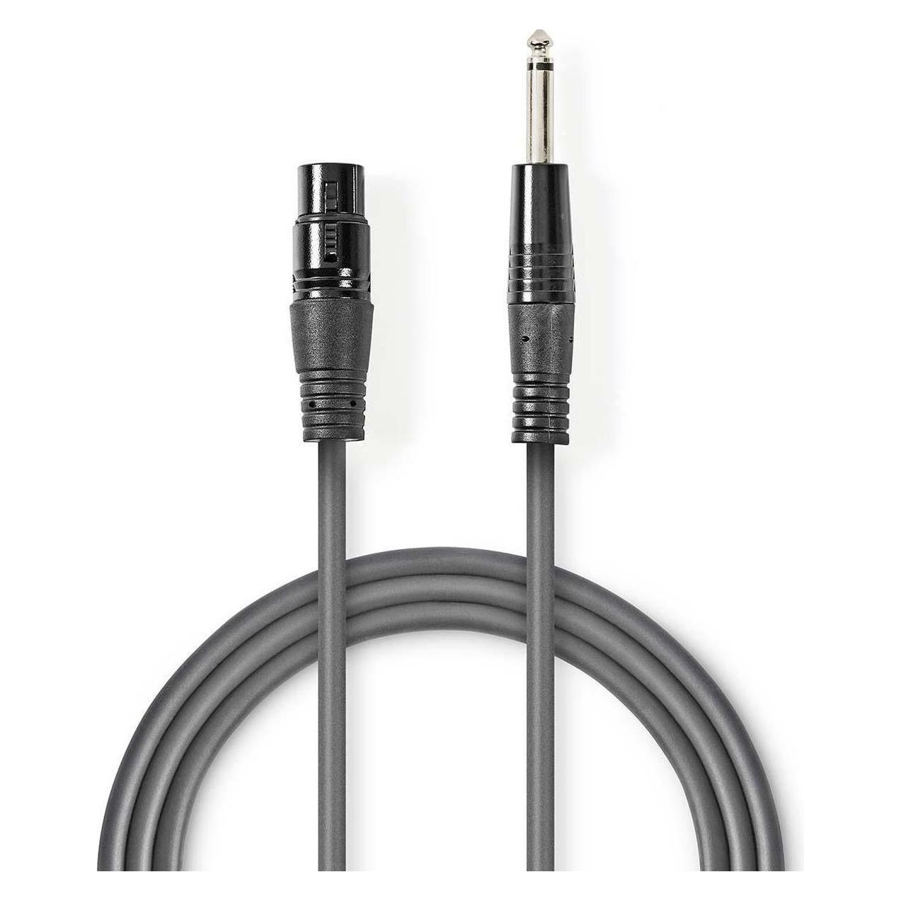 Nedis Hemb Audio XLR Desompens 3-Pin XLR-Kabel (3 m, XLR Kabel) (COTH15120GY30)