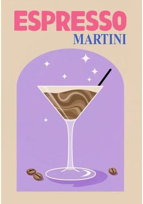 Inspired Living Colorful Cocktail Wall Art Set Trendy Bar Decor Prints For Stylish Home Bars 9 30x40cm