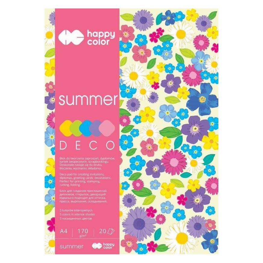 Happy Color Block A4/20K Deko Sommer 170g GLÜCKLICHE FARBE (A4) (268930)