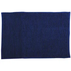 WellHome - Badezimmermatte aus Mikrofaser 60x90 cm in der Farbe Marineblau - Oruga