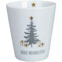 Krasilnikoff Happy Mug Becher Frohe Weihnachten, 330 ml