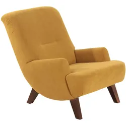 SESSEL Kajsa 71x80x101 Bezug Veloursstoff Buche nussbaum/mais