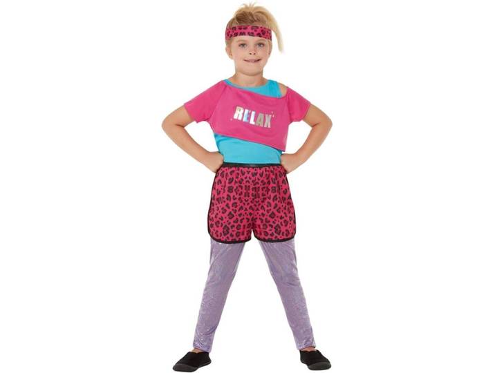 Smiffys - 80s Relax Kinder Kostuum - Kids tm 6 jaar - Multicolours