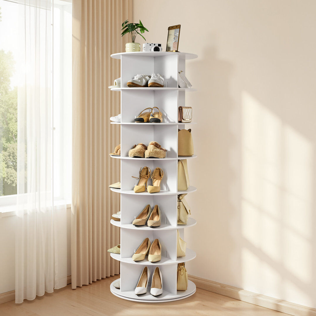 Ebern Designs Shoe Rack White 162 cm H x 59.8 cm W x 59.8 cm D