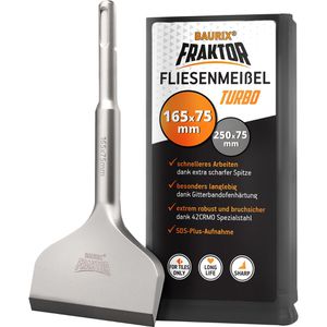 BAURIX Meißel FML-165, SDS+, Fliesenmeißel, 165 x 75 mm