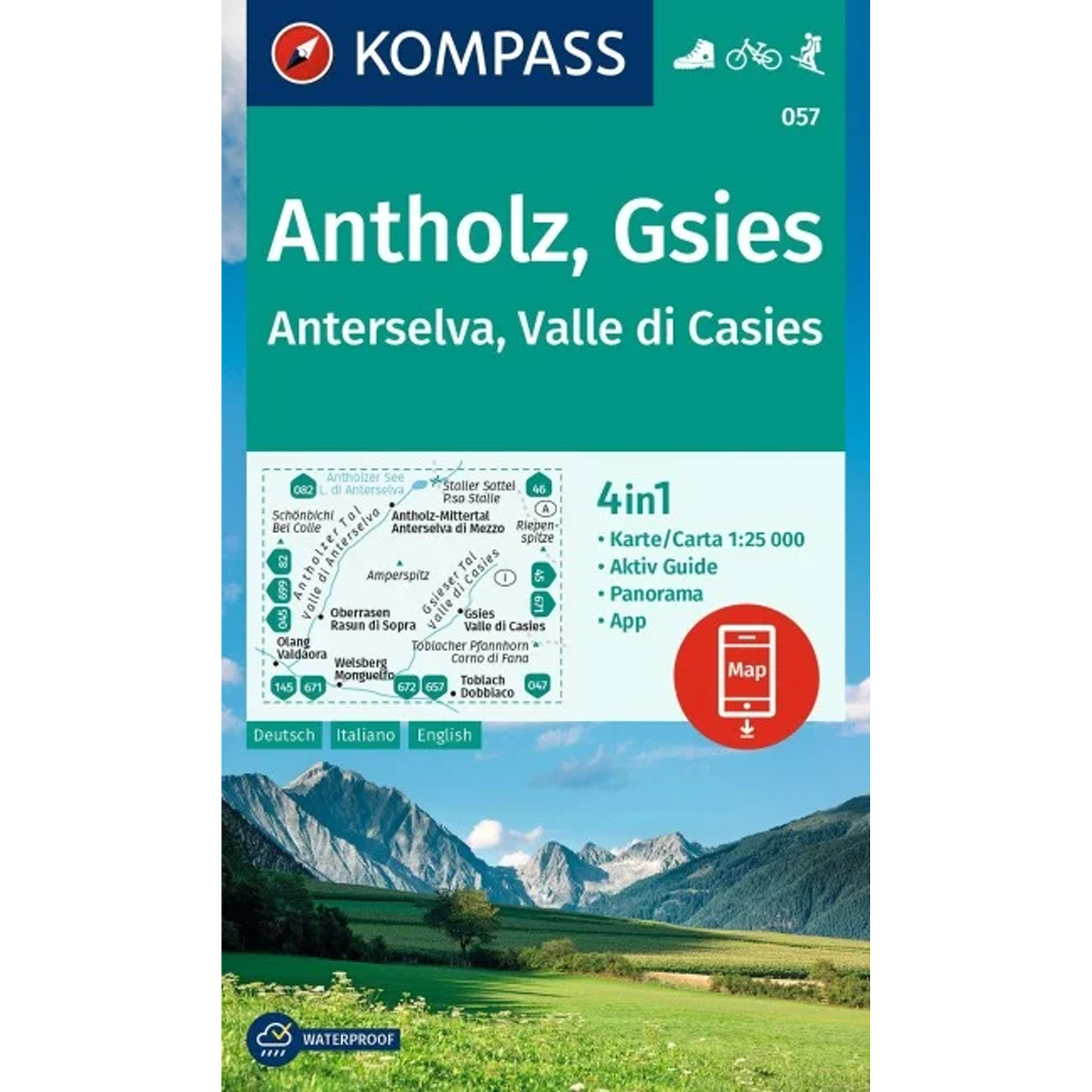 Kompass Verlag WK 057 Antholz - Gsies Topografische Karten 2. Aufl. 2024