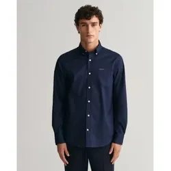 Gant für Herren. 3000300 Pinpoint Oxford Hemd Regular Fit navy (L), Lässig, Baumwolle, Langarm, Marine