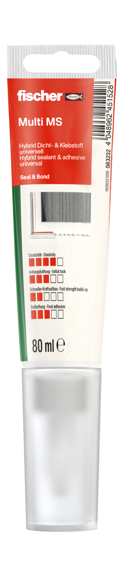 fischer Deutschland Vertriebs GmbH fischer Bauklebstoff Multi MS 80 ml Tube weiß 563232