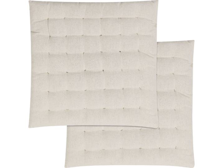 Stuhlkissen MAGMA HEIMTEX Freya , beige (elfenbein, unifarben), B:40cm H:4cm L:40cm, Baumwolle, Dekokissen_Sitzkissen_Kissenhüllen, Stuhlkissen, mit toller Steppung