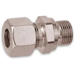 Schneidringverschraubung verzinkt, Gerade Einschraubverschraubung, Zylindrisches Gewinde, verschiedene Varianten (Ausführung: 6 mm - 3/8''AG)