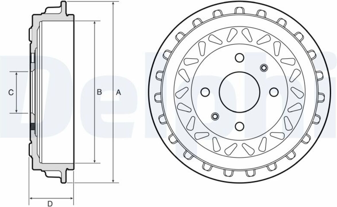 Delphi Tamburo freno BF663