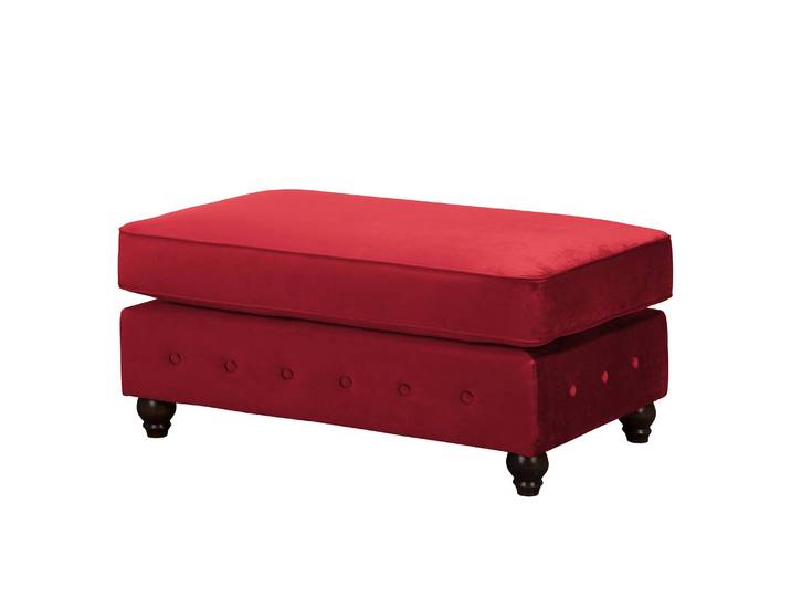 Repose-pieds 104 x 51 x 63cm Rouge/Rouge