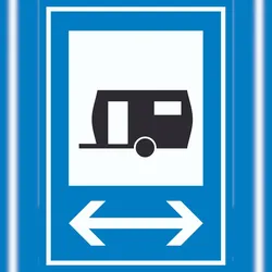 HB-Druck Wohnwagen links rechts Schild A5 (148x210mm)