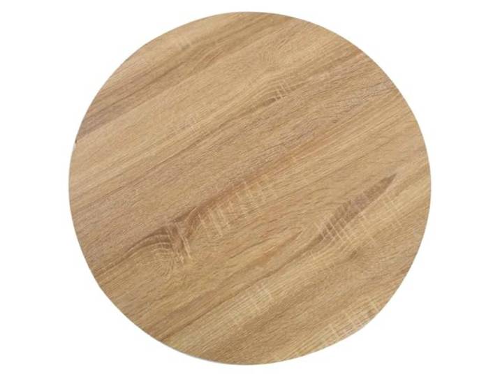 GPUTYGHN Bistrotisch Hellbraun 60 cm MDF MDF mit Holzmaserung,Stahlgestell,feuchtes Tuch,Küche,Essbereich,Frühstücksecke,Einzelstück,einfacher Aufbau