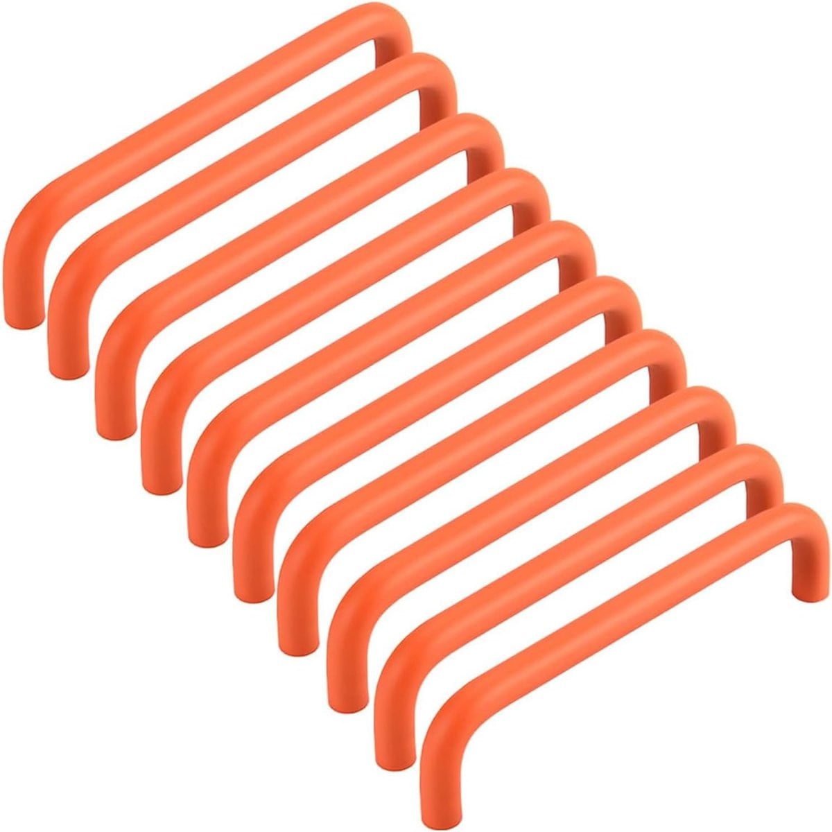 Set van keukenkastgrepen en meubelgrepen voor lades en kasten, aluminium kwaliteit, Pitch 160mm, Oranje