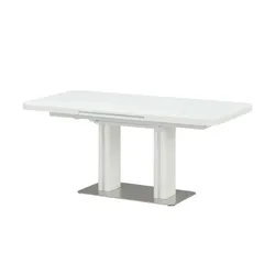 Esstisch ausziehbar  Tizian , weiß , Maße (cm): B: 90 H: 76