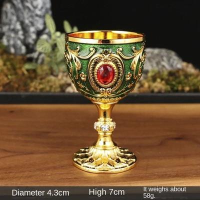 Uplift Picks Vintage Holy Grail Medieval Goblet Brings Royal Character To Every Toast gold Green