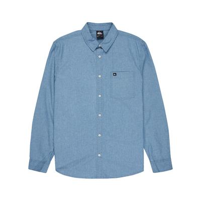 Langarmhemd QUIKSILVER "Yosemite Chambrayls", Herren, Gr. S, US-Größen, flintstone, Obermaterial: 100% Walkfrottier;, Hemden