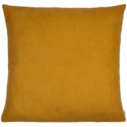 KISSENHÜLLE FarbTon Chenille-Haptik curry-gelb 60/60 cm