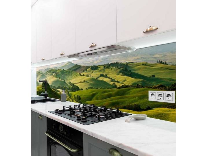 MyMaxxi Küchenrückwand Küchenrückwand selbstklebend Weinberge Spritzschutz Folie, (Klebefolie passend geschnitten und gerollt B 280 cm x H 60 cm), Weinberge gruen B 280 cm x H 60 cm