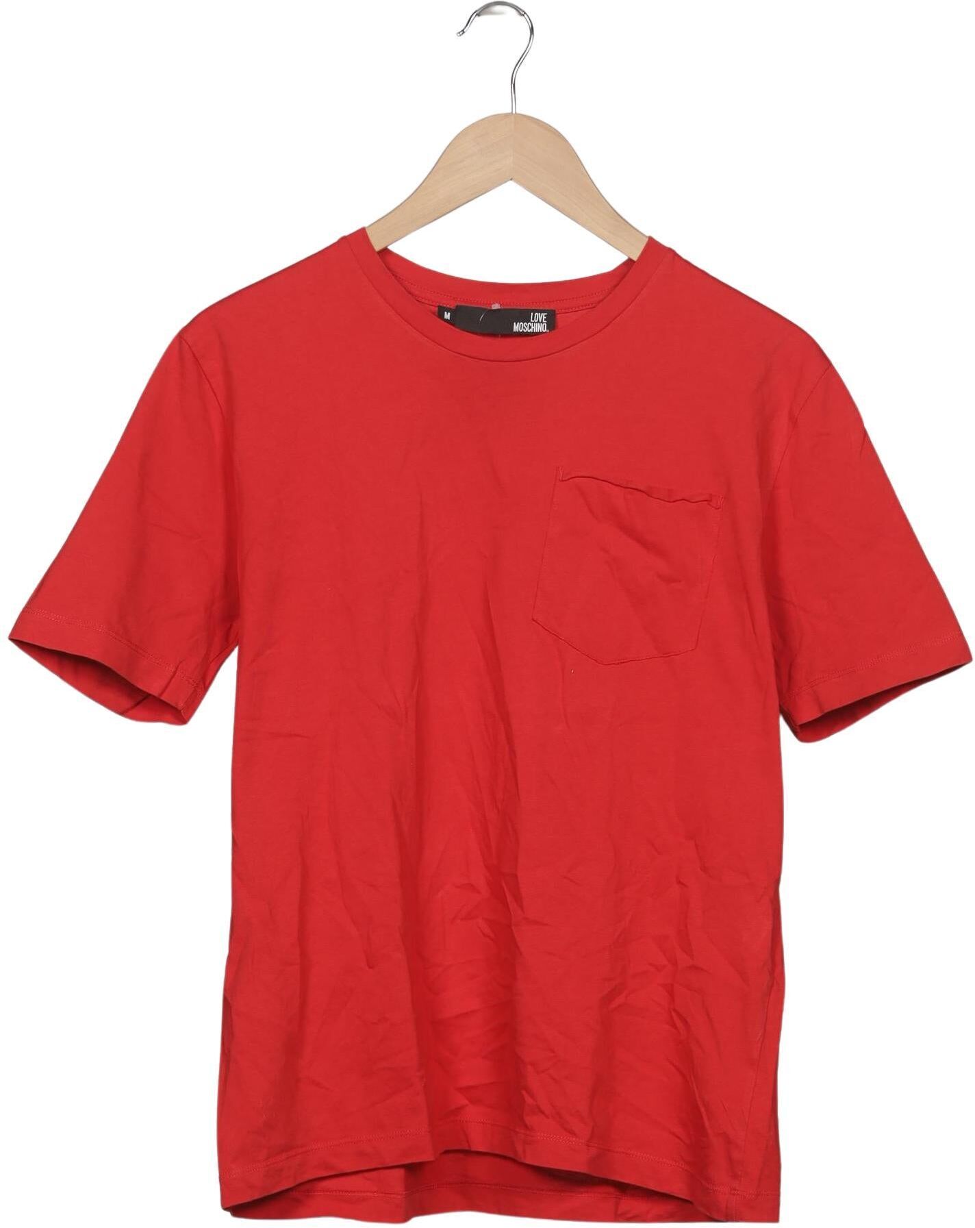 Love Moschino Damen T-Shirt, Rot, Gr. M, Baumwolle - Second Hand