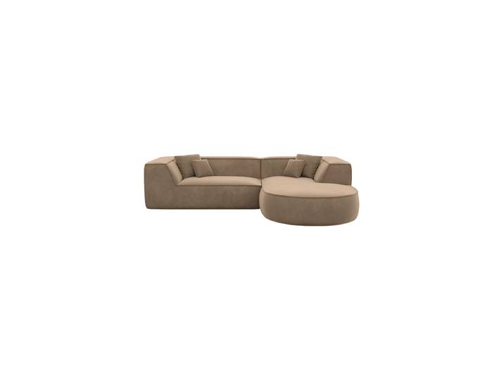 4-Sitzer Design Ecksofa „Lorenza“ mit Samtbezug Samtbezug Braun BLOOMINGLOFT Collection